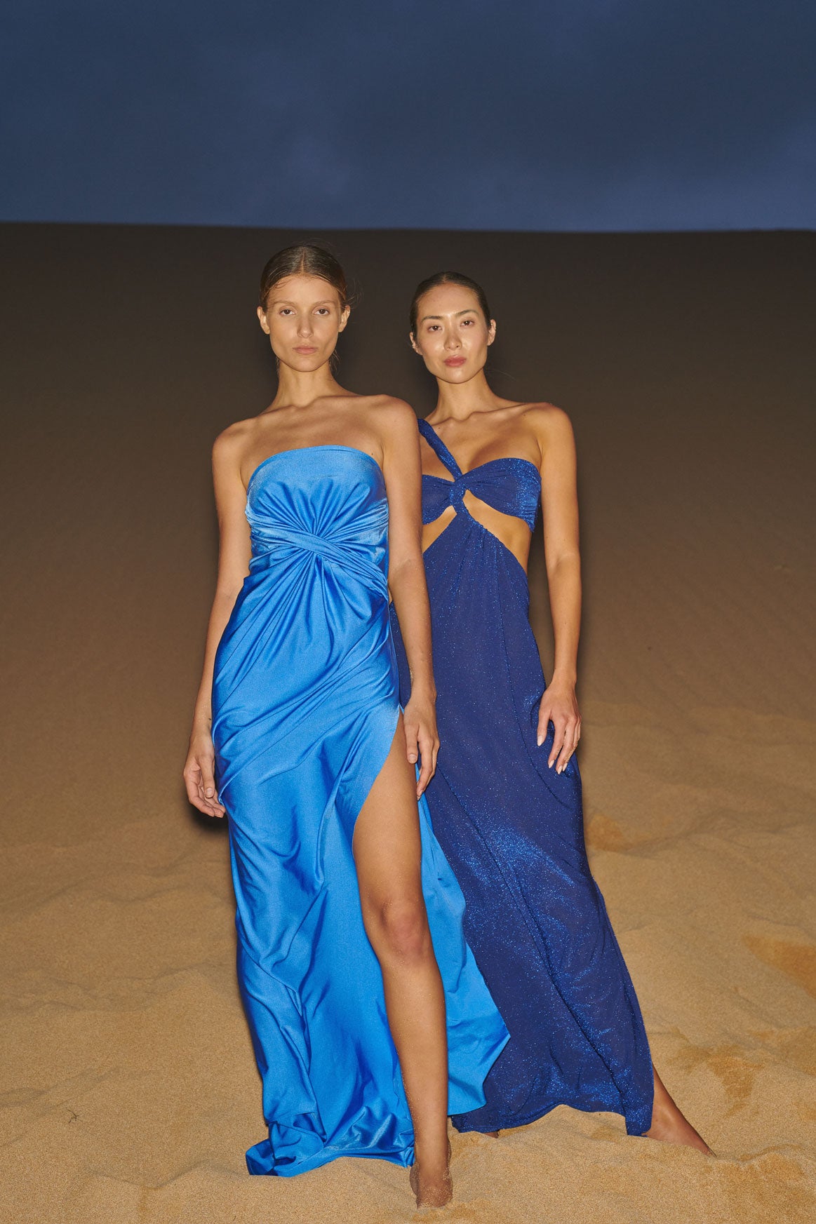 Trishaa Women Poly Silk Evening Wear Blue Dress - Selling Fast at  Pantaloons.com